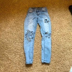 Ripped denim jeans